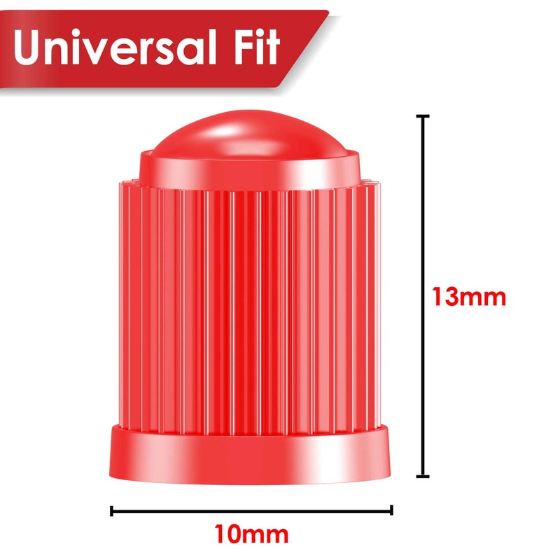 SAMIKIVA (30 Pack) Tire Stem Valve Caps, with O Rubber Ring, Universal Stem Covers for Cars, SUVs, Bike and Bicycle, Trucks, Motorcycles, Airtight Seal Heavy Duty (Red (30 Pack)) - Image 3